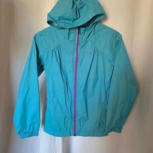 COLUMBIA blue windbreaker jacket girls m